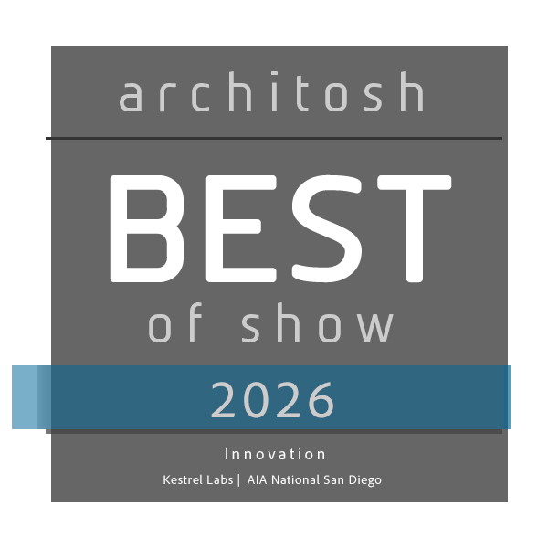 Architosh Best of Show Innovation award, AIA26 San Diego.